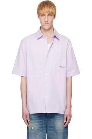 Maison Kitsuné Chemise à manches courtes décontractée mauve
