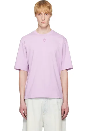 Marine Serre T-shirt décontracté mauve en jersey à logo