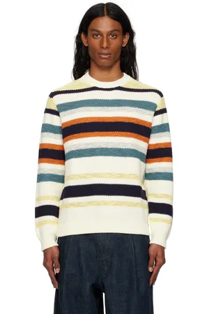 Maison Kitsuné Pull décontracté multicolore à rayures