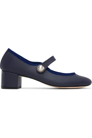 Repetto Chaussures à talon de style Charles IX Fabienne bleu marine