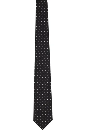Tom Ford Cravate noir et blanc en soie
