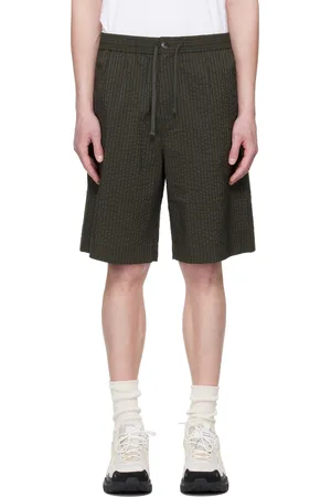 Maison Kitsuné Bermuda gris à taille élastique