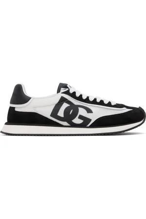 Dolce & Gabbana Baskets DG Cushion blanc et noir à panneaux