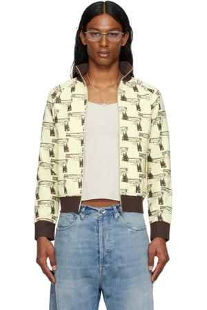 ASHLEY WILLIAMS Blouson de survêtement jaune à motif de fusils
