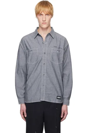NEIGHBORHOOD Chemise à manches longues noire en chambray