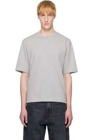 Marine Serre T-shirt décontracté gris en jersey à logo