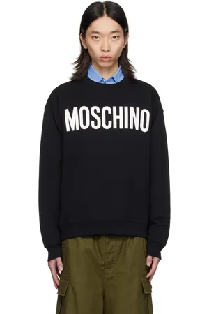Moschino Pull molletonné noir à logo imprimé