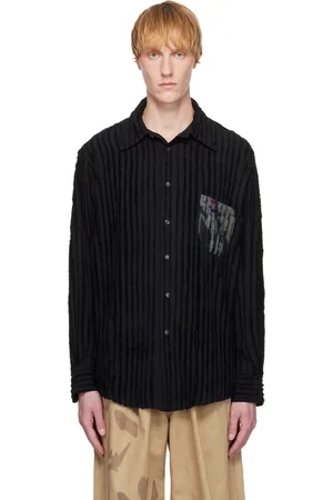 Collina Strada Chemise Convention noire à boutons