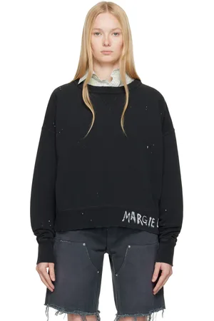 Maison Margiela Pull molletonné noir à logo graffiti