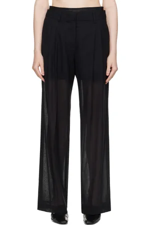 Helmut Lang Pantalon noir à plis