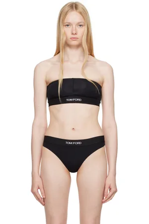 Tom Ford Soutien-gorge de style bandeau noir en modal à logo