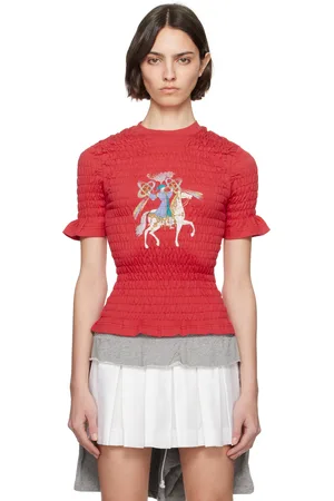 Conner Ives T-shirt Camelot rouge à bouillons