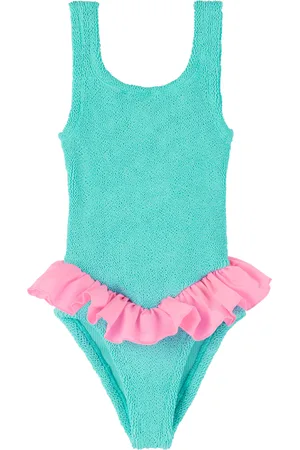 Hunza G Enfant | Maillot de bain Denise contrasté bleu et rose