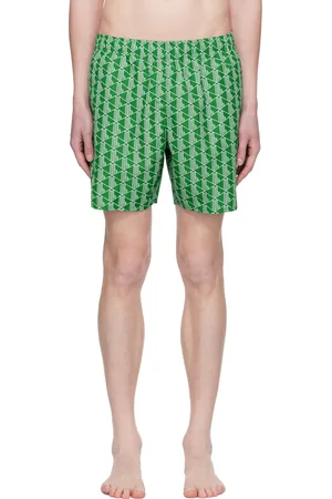 Lacoste Maillot de bain vert à monogrammes