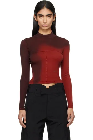 ECKHAUS LATTA Micro t-shirt rouge à panneaux