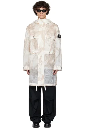 Stone Island Parka beige en tissu antidéchirures à motif camouflage Scan réactif aux UV