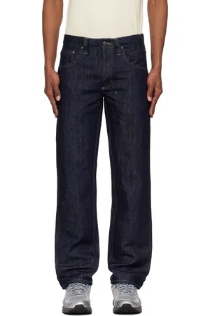 Maharishi Jean 6060 bleu marine en denim de chanvre à image de dragon