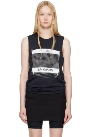 Maison Margiela Haut de sport noir à image imprimée édition Salomon