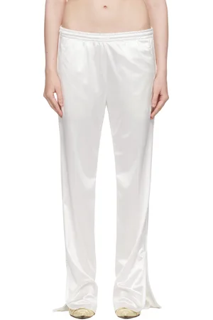 Maison Margiela Pantalon de détente blanc en satin