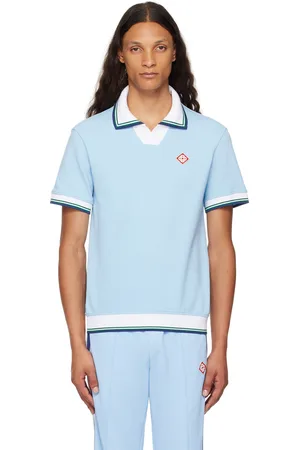 Casablanca Polo bleu en piqué