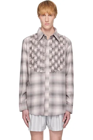 Collina Strada Chemise de style smoking mauve à boutons