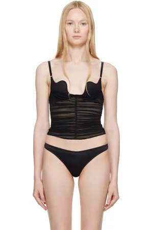 FLEUR DU MAL Soutien-gorge de style camisole Seduce U noir en filet à encolure en cœur