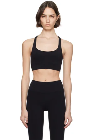 Sporty & Rich Soutien-gorge de sport noir à logo Bold Health