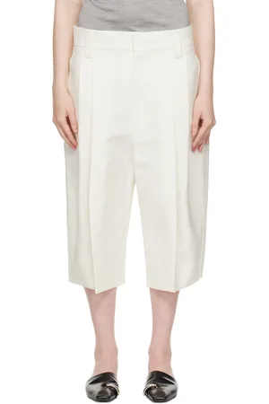 Carven Bermuda long blanc en coton