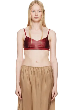 Carven Soutien-gorge bourgogne en soie