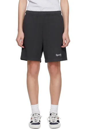 Sporty & Rich Short de sport noir à logo HWCNY
