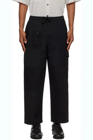 Maharishi Pantalon de survêtement cargo décontracté 6087 noir en canevas suprarecyclé