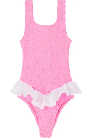 Hunza G Enfant | Maillot de bain Denise rose et blanc