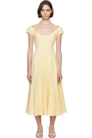 DANIELLE GUIZIO Robe midi Leila jaune