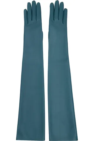 The Row Gants Simon bleus en cuir