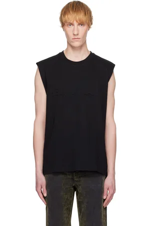 Helmut Lang Débardeur noir à logo gaufré