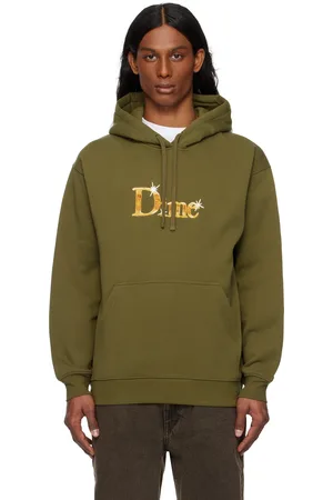 DIME Pull à capuche vert à logo Shiny