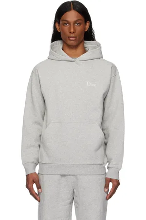 DIME Pull à capuche gris à logo