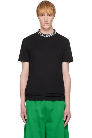 Lacoste T-shirt noir en piqué à logos