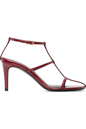 Khaite Sandales à talon Cage rouges