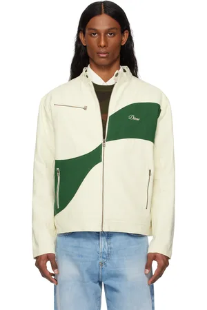 DIME Blouson motard blanc cassé