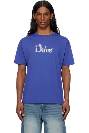 DIME T-shirt bleu à logo Shiny