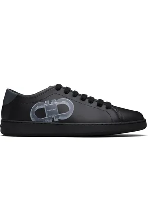 Salvatore Ferragamo Baskets noires à imprimé Gancini