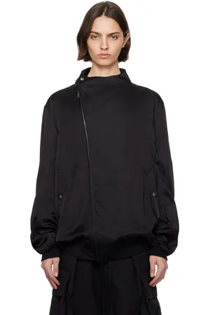 Rick Owens Blouson aviateur Anthem noir en charmeuse lavée - Hollywood