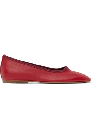 DRIES VAN NOTEN Ballerines rouges en cuir