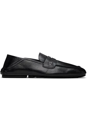 Salvatore Ferragamo Flâneurs noirs en cuir de veau