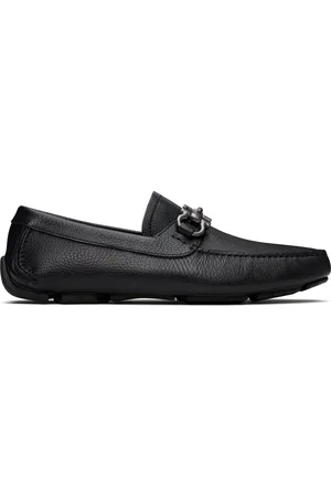 Salvatore Ferragamo Flâneurs de conduite noirs à ferrure Gancini