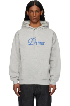 DIME Pull à capuche gris à logo modifié