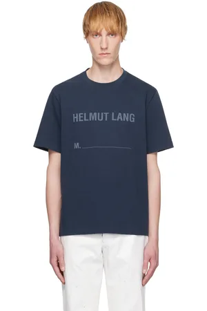Helmut Lang T-shirt bleu marine à estampe du logo