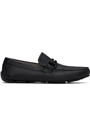 Salvatore Ferragamo Flâneurs de conduite noirs à ferrure Gancini