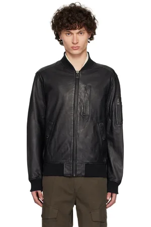 Belstaff Blouson aviateur Marker noir en cuir